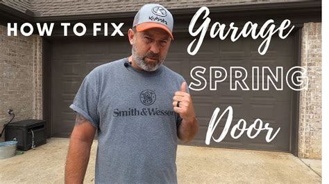 How To Fix Garage Door Broken Spring Youtube