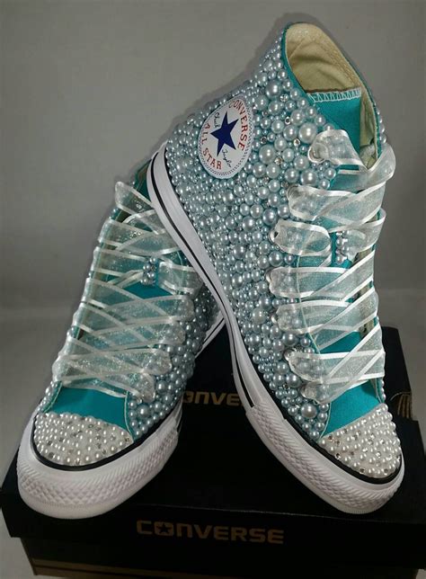 Bridal Converse Wedding Converse Bling Pearls Custom