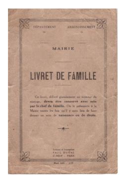 Le Livret De Famille Collectivites Equipements