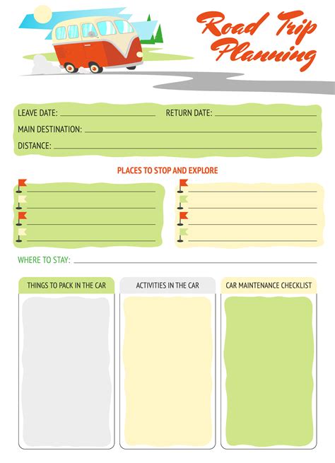 Road Trip Google Sheets Template Infoupdate Org