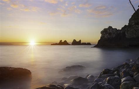 Wallpaper Water The Sun Nature Rock Stones Shore For Mobile And