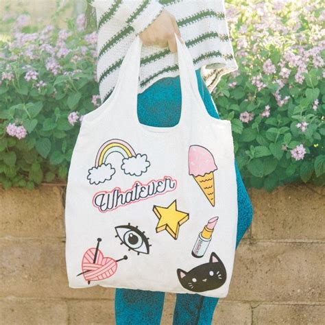 Our New Tote Bag Is Covered In Patches Of All Of Our Favorite Things 👀