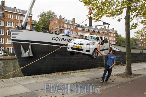 Schip Vaart Tegen Brug Beukelsbrug Rotterdam Flashphoto NL