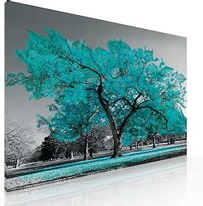 Cuadro Decorativo Moderno Para Sala Recamara O Comedor Arbol Turquesa