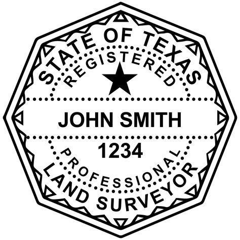 Texas Land Surveyor Rubber Stamp Rubber Stamp Warehouse