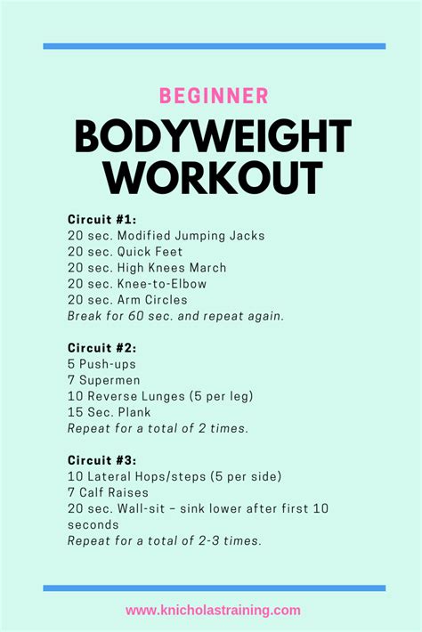 View Beginners Full Body Weight Workout Images - full body workout beginner