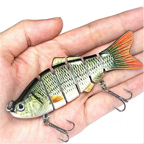 Aorace Fishing Wobbler Lifelike 6 7 Segment Swimbait Crankbait Hard