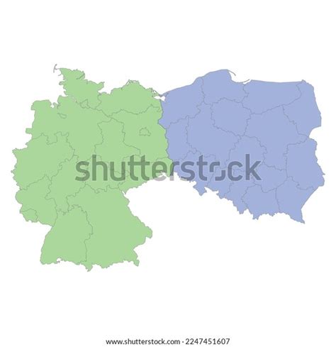 High Quality Political Map Germany Poland Stock Vector (Royalty Free ...