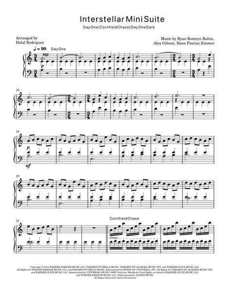 Interstellar Arr Dalal Rodriguez By Hans Florian Zimmer Sheet Music For Piano Solo At Sheet