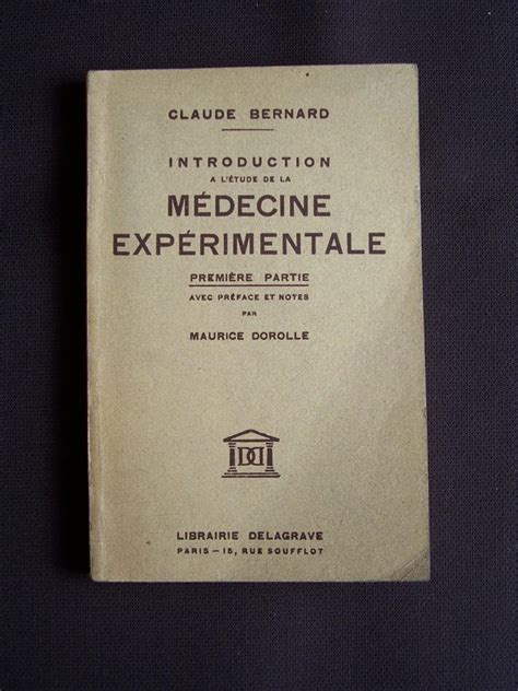 Introduction à l étude de la médecine expérimentale P 1 by Claude