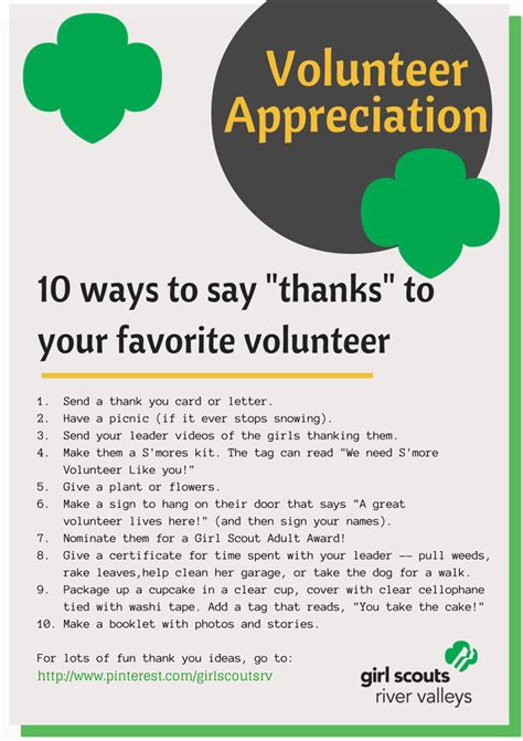 10 Ways To Say Thanks To A Volunteer Thank You Volunteers