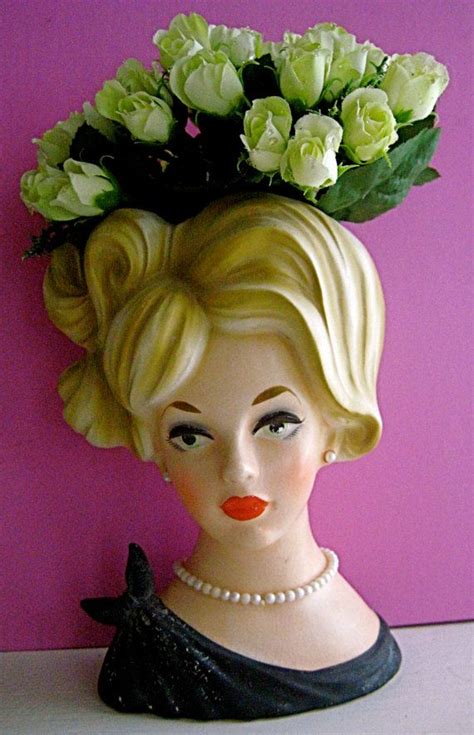 Sale Vintage Lady Napco Head Vase Flower By Affordablesplendor Head