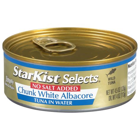 Starkist Selects Very Low Sodium Chunk White Albacore Tuna In Water 45 Oz Shipt