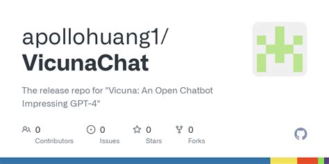 Github Apollohuang1vicunachat The Release Repo For Vicuna An Open