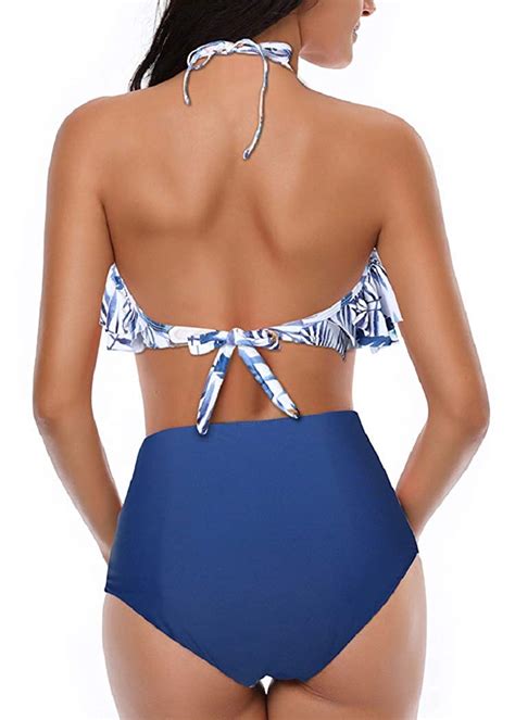 Trendy Two Piece Swimsuit Fabulous Womens High Waist Bikini