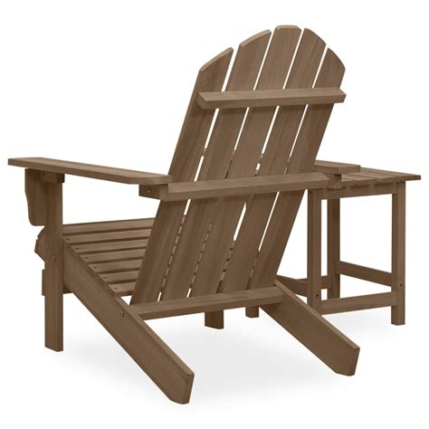 Chaise De Jardin Adirondack Avec Table Bois De Sapin Marron Vidaxl à