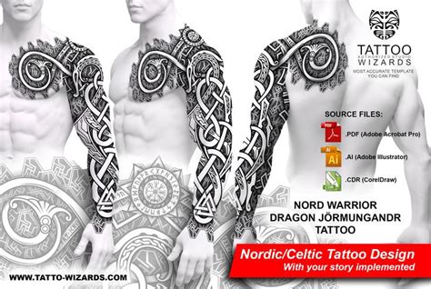 Tattoowizardsco: I will create celtic, nordic, viking, runes tattoo vector stencil design for ...