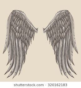 Vector Hand Drawn Ornate Angel Wings Stock Vector Royalty Free