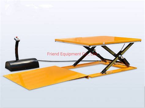 Low Profile Stationary Hydraulic Pump Electric Platform Scissor Lift