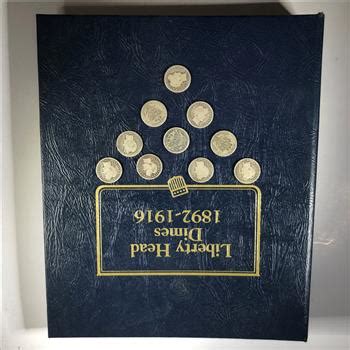 Pre-owned Liberty Head Dimes Collector's Album 1892-1916*Includes 10 ...