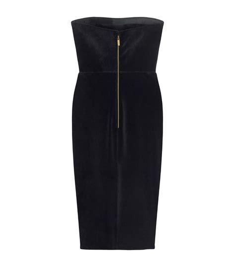 Womens Schiaparelli Black Strapless Trompe LOeil Face Midi Dress