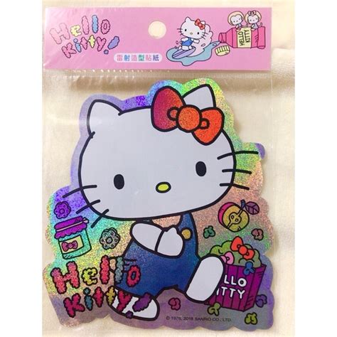 Sanrio三麗鷗hello Kitty凱蒂貓美樂蒂雙子星雷射造型貼紙 蝦皮購物