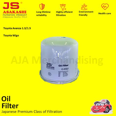 Js Asakashi Oil Filter For Toyota Avanza Wigo Lazada Ph