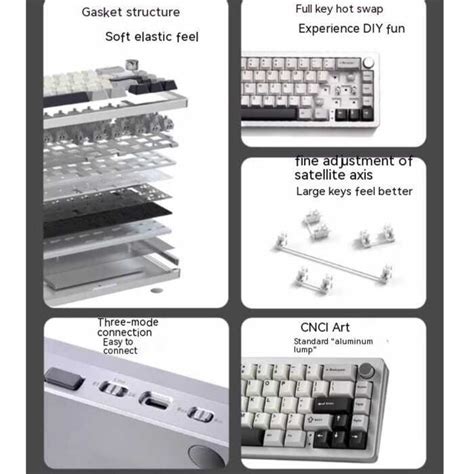 65 YUNZII AL66 Tuo Wireless Mechanical Gasket Structure Hot Swappable RGB Custom Aluminum