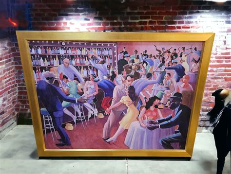 Huge Nightlife Archibald John Motley Jr Vintage Canvas Print Framed