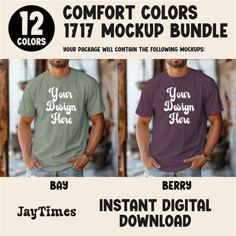 Comfort Colors T Shirt Mockup Bundle Shirt Mock Up Bundle