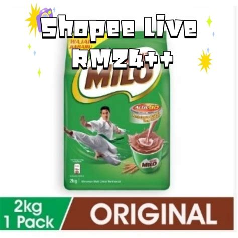 Preorder 2kg Nestle Milo Chocolate ACTIVE GO Soft Pack 2kg Shopee