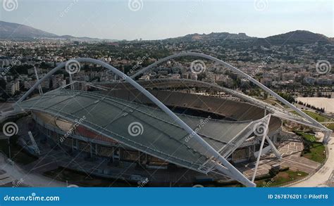 Vista Aerea Iconica Sullo Stadio Olimpico Oaka Di Atene Grecia