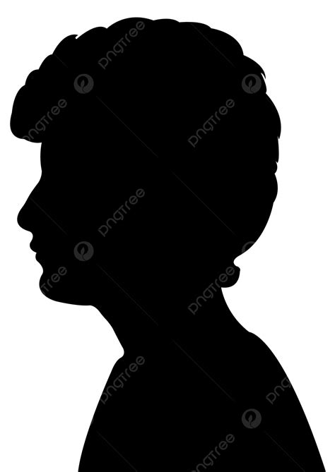 Vectorized Black Silhouette Of A Males Head Isolated, Thinking ...