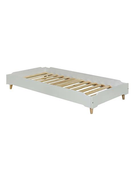 Lit Empilable Avec Pieds Et Matelas Jelly Akiten Retail Gris