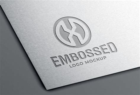 Maquete De Logotipo De Metal Em Relevo Psd Premium