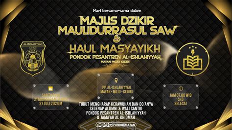 Live Majlis Dzikir Wa Maulidurrosul Saw Haul Masyayikh Pon Pes Al