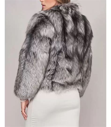 Full Pelt Silver Fox Fur Jacket Fursource