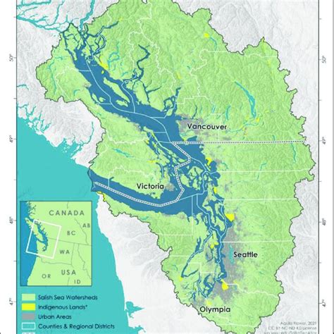 Location And Jurisdictions Of The Salish Sea And Its Watersheds The