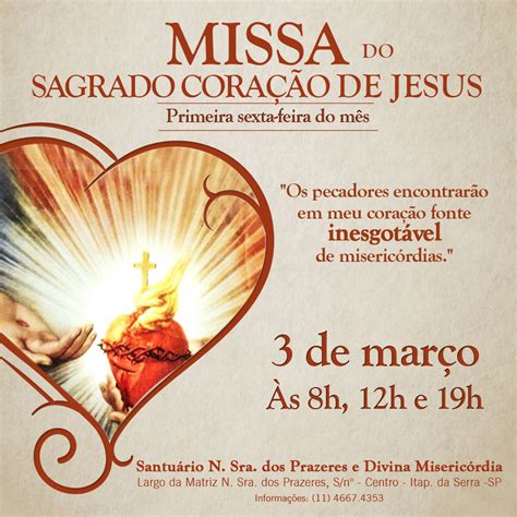 Missa Do Sagrado Cora O De Jesus Encontro Cristo