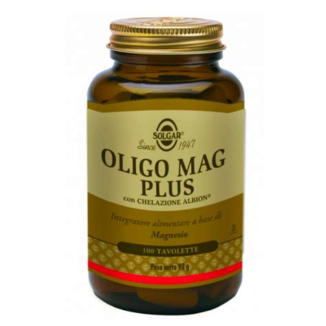 Solgar Oligo Mag Plus 100 Tavolette 945150668 Farmacia Del