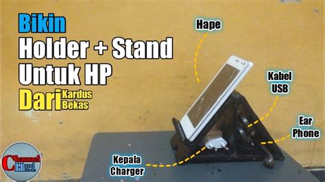 Cara Membuat Stand Holder Untuk Hp Dari Kardus Bekas How To Make A