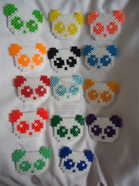 Rainbow Panda Perler Collection By PerlerHime Hamma Beads Ideas Easy