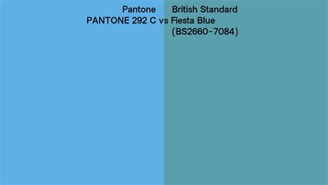 Pantone 292 C Vs British Standard Fiesta Blue BS2660 7084 Side By