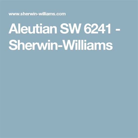 Aleutian Sw Blue Paint Color Sherwin Williams Sherwin