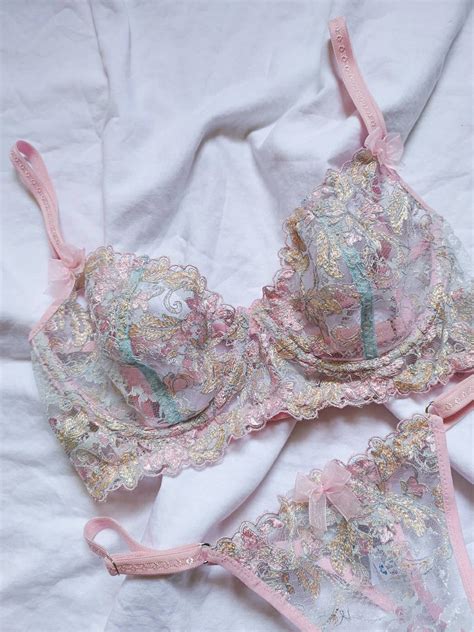 Alice Lingerie Pink Sexy Set Etsy