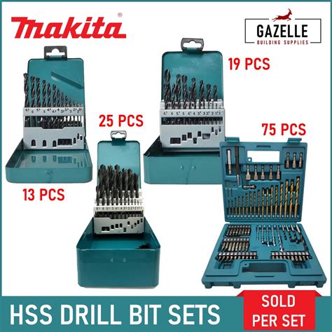 Makita Hss R Drill Bit Sets W Screw Bits Pcs D