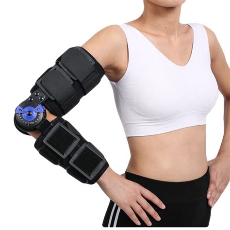 Free Size Rom Hinged Elbow Brace Arm Support Orthosis For Unstable