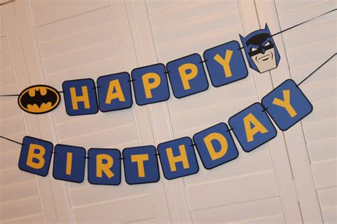 Batman Birthday Banner Can Be Customized With Name