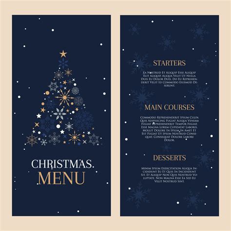 Decorative Christmas Menu Design 15008793 Vector Art At Vecteezy