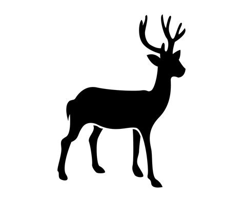 deer silhouette, deer simple illustration, deer shadow, deer logo ...